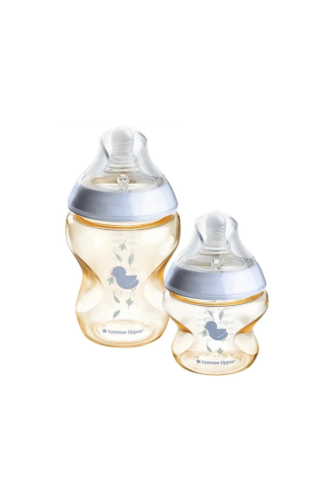 Tommee Tippee Natural Start Silikonbeschichtete Glas-Babyflaschen 250 Ml, 2 Stück - Ab Geburt