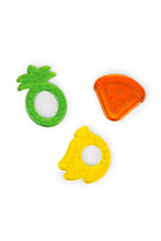 
                        
                          Load image into Gallery viewer, Bright Starts Juicy Chews 3-Pack Textured Teethers - Watermelon, Pineapple, Banana
                        
                      