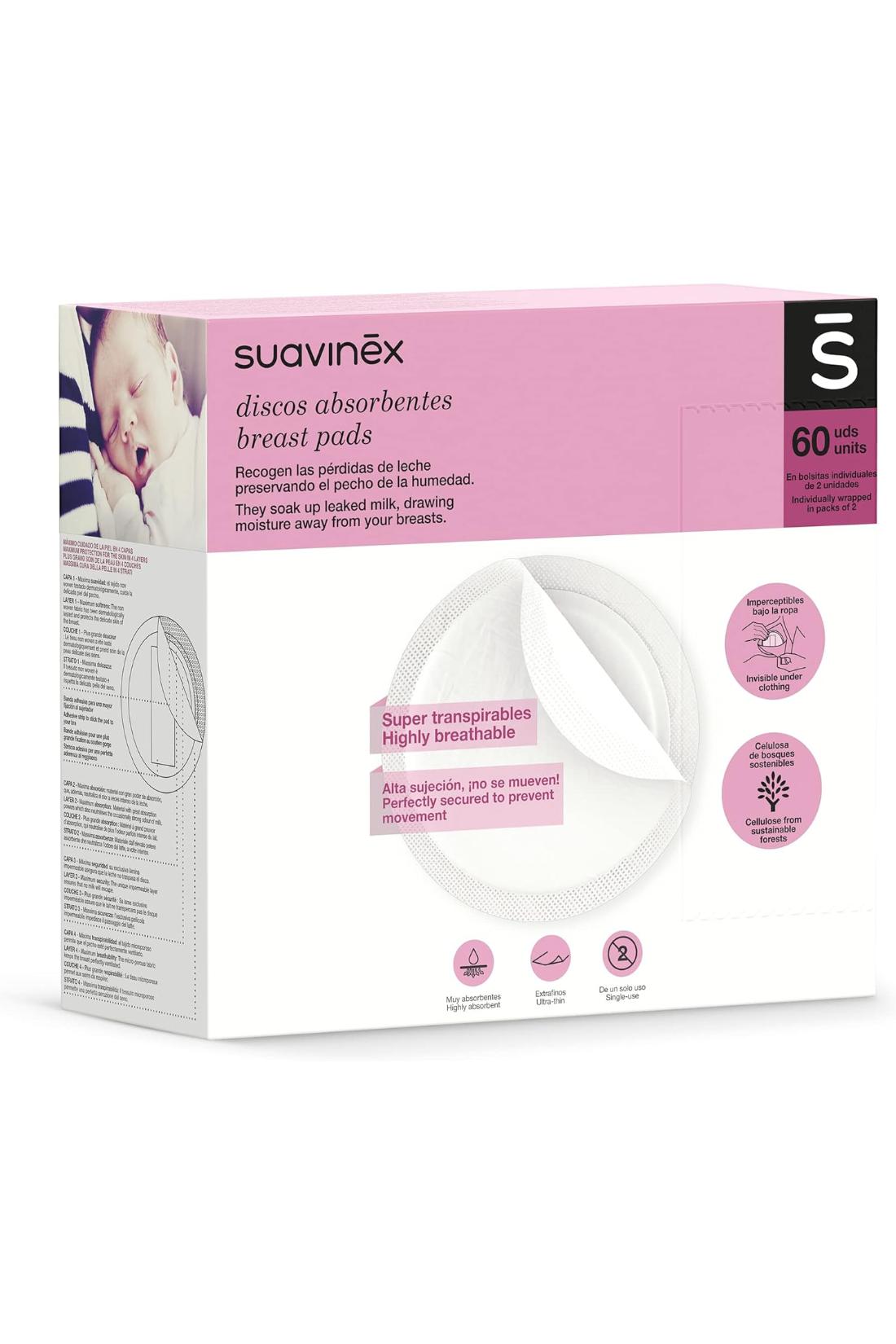 Suavinex disposable breast Pads for breastfeeding 60 pcs mothercare
