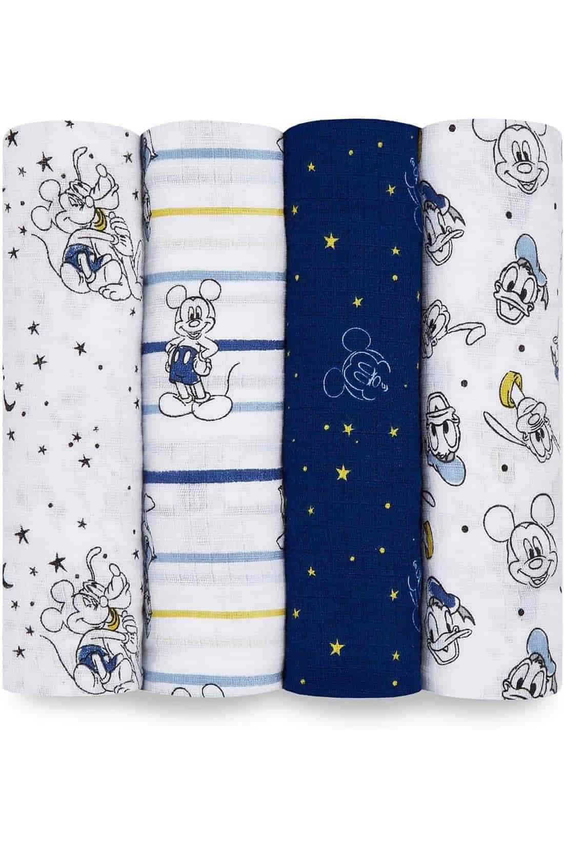 Aden Anais Essentials Cotton Muslin Swaddles Mickey Stargazer 4 Pack Online mothercare mothercare hong kong