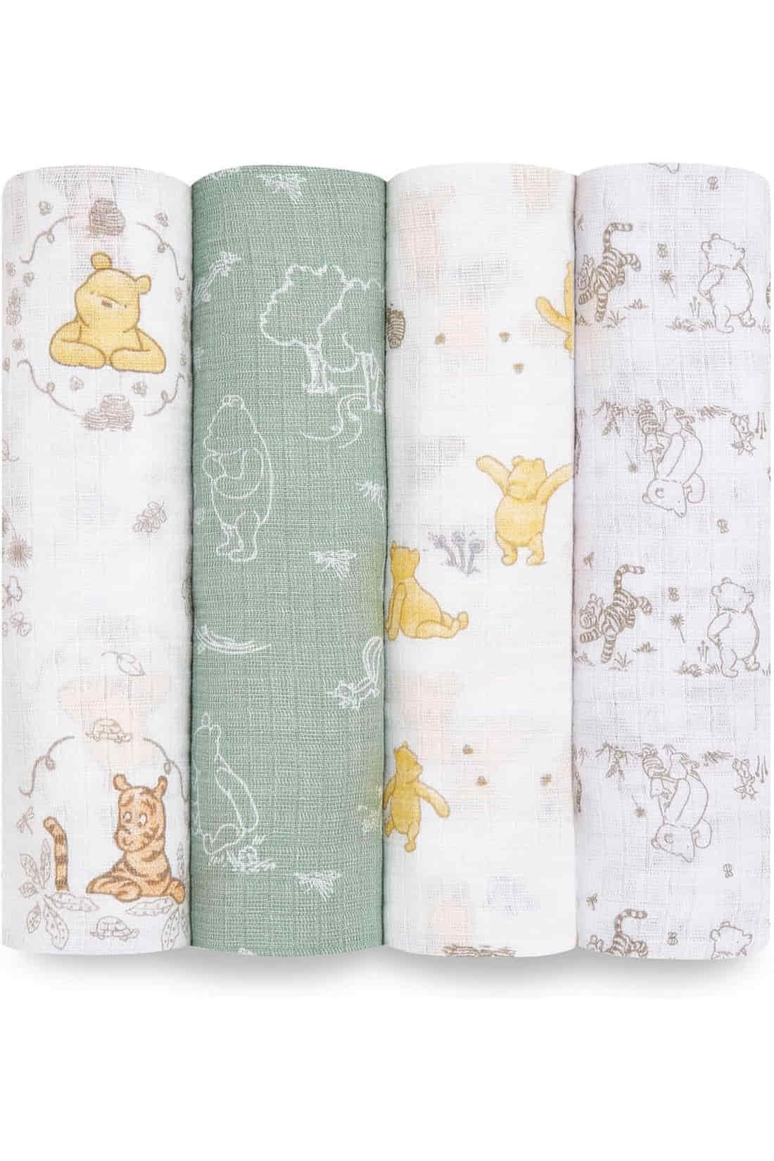Aden Anais Essentials Cotton Muslin Swaddles Winnie Friends 4 Pack Online mothercare mothercare hong kong