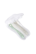 Load image into Gallery viewer, Beaba 2nd Stage Silicone Spoon 2pcs With Case Velvet Grey Sage Green 5