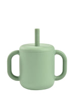 Load image into Gallery viewer, Beaba Silicone Straw Cup Sage Green 2
