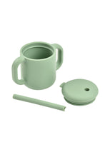 Load image into Gallery viewer, Beaba Silicone Straw Cup Sage Green 3