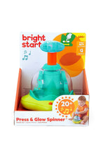 Load image into Gallery viewer, Bright Starts Press & Glow Spinner Cause and Effect Musical Baby Toy
