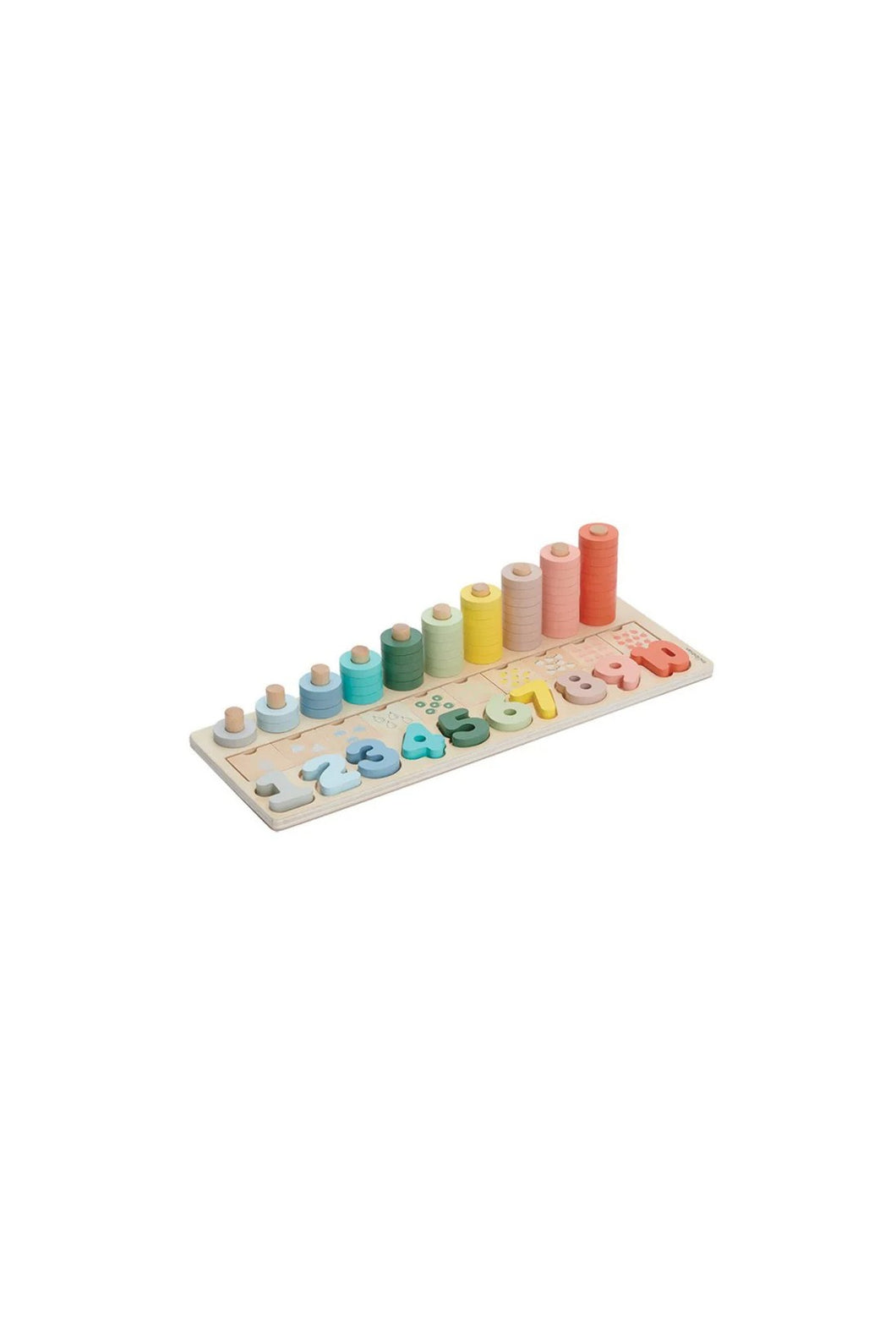 Bubble Wooden Numbers & Blocks Counting Set 5