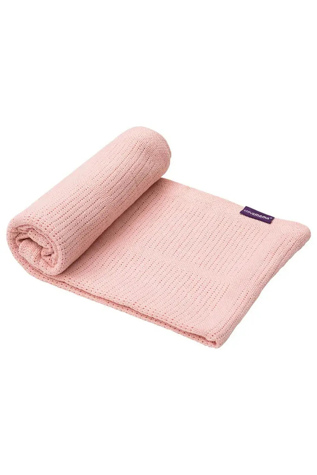Clevamam Cellular Baby Blanket Crib, Moses Basket 80 x 100cm Pink