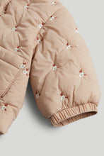 Load image into Gallery viewer, Mothercare Tan Embroidered Quilted Coat