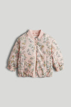 將圖片載入圖庫檢視器 Mothercare Pink Floral Bomber Jacket