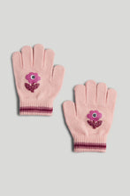 Load image into Gallery viewer, Mothercare Pink Flower Gloves