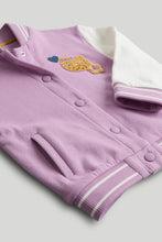 將圖片載入圖庫檢視器 Mothercare Lilac Varsity Jacket
