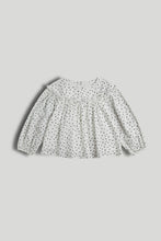 Load image into Gallery viewer, Mothercare White Spotty Dobby Blouse