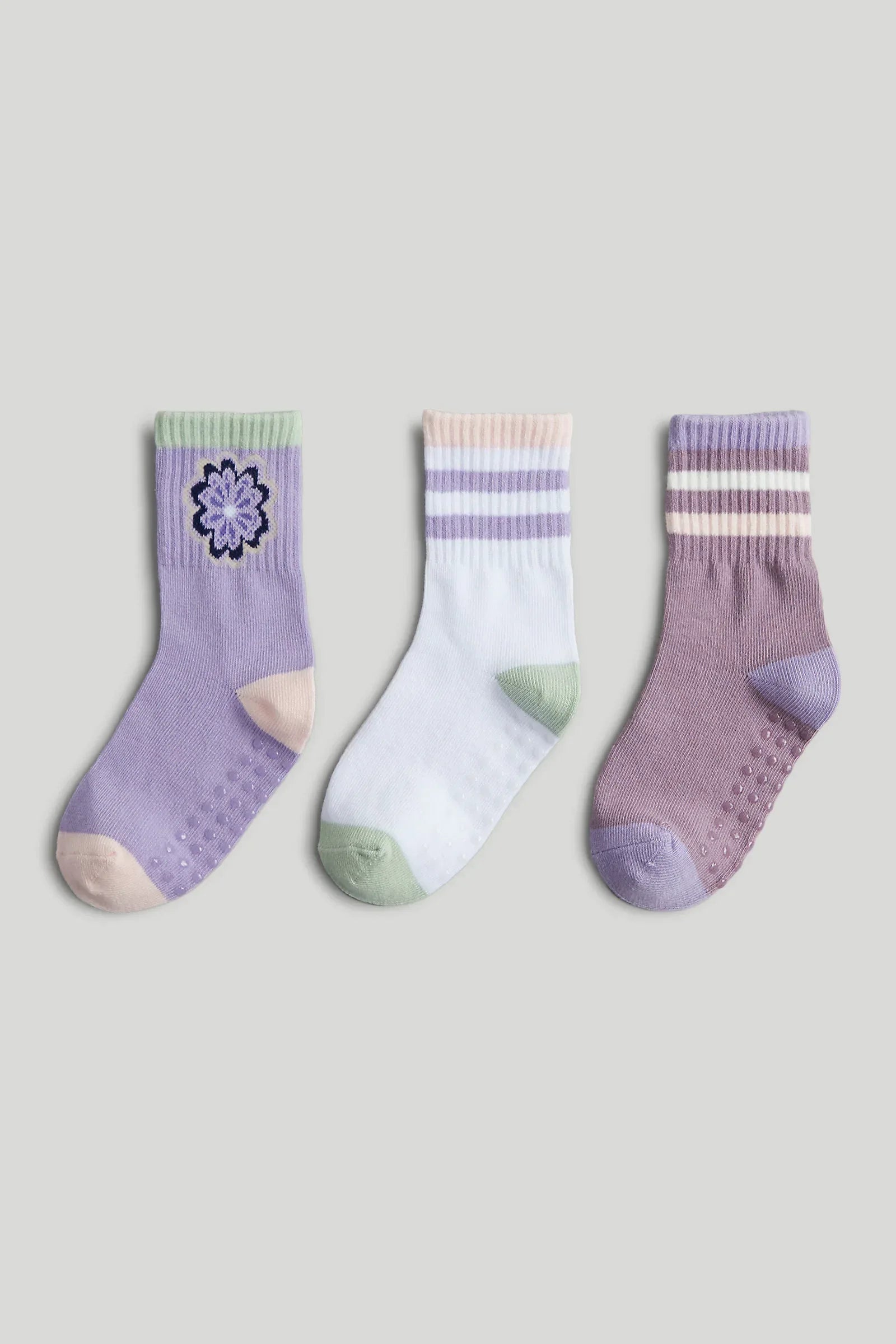 Mothercare Jungle Slip-Resist Socks - 3 Pack
