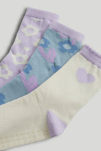 將圖片載入圖庫檢視器 Mothercare 3 Pack Floral Slip-Resist Socks