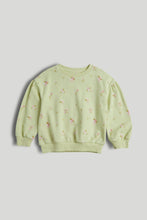 將圖片載入圖庫檢視器 Mothercare Green Floral Sweat Top