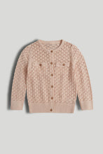Load image into Gallery viewer, Mothercare Peach Pointelle Knitted Cardigan
