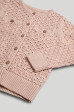 Load image into Gallery viewer, Mothercare Peach Pointelle Knitted Cardigan