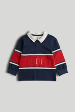 Load image into Gallery viewer, Mothercare Navy and Red Rugby Top
