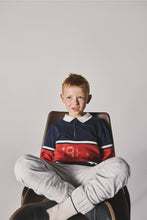 Load image into Gallery viewer, Mothercare Navy and Red Rugby Top