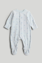 將圖片載入圖庫檢視器 Mothercare My First Blue Velour All-in-One