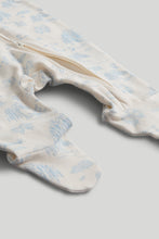 Load image into Gallery viewer, Mothercare 2 Pack My First Blue Zip-Up Sleepsuits
