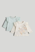 Load image into Gallery viewer, Mothercare 2 Pack Daisy Long-Sleeved T-Shirts