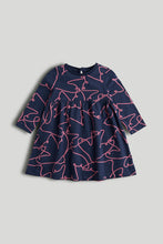 將圖片載入圖庫檢視器 Mothercare Navy Bird Cotton Jersey Dress