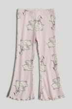 Load image into Gallery viewer, Mothercare Pink Swan Flared Ribbed Leggings