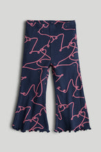 將圖片載入圖庫檢視器 Mothercare Navy Bird Flared Leggings