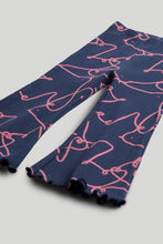 將圖片載入圖庫檢視器 Mothercare Navy Bird Flared Leggings