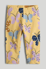 將圖片載入圖庫檢視器 Mothercare Yellow Butterfly Leggings