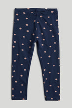將圖片載入圖庫檢視器 Mothercare Navy Spotted Leggings