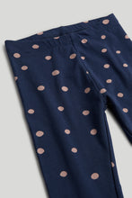 將圖片載入圖庫檢視器 Mothercare Navy Spotted Leggings