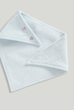 Load image into Gallery viewer, Mothercare Blue Muslin Dribble Bibs - 3 Pack