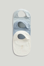 Load image into Gallery viewer, Mothercare Blue Newborn Bibs - 3 Pack
