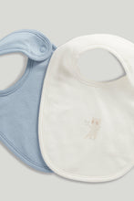 Load image into Gallery viewer, Mothercare Blue Newborn Bibs - 3 Pack