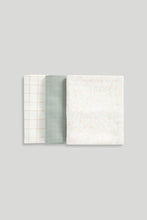 Load image into Gallery viewer, Mothercare 3 Pack Muslin Blankets - Green