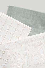 Load image into Gallery viewer, Mothercare 3 Pack Muslin Blankets - Green