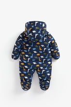 
                        
                          Load image into Gallery viewer, Mothercare Blue Dinosaur Snowsuit
                        
                      