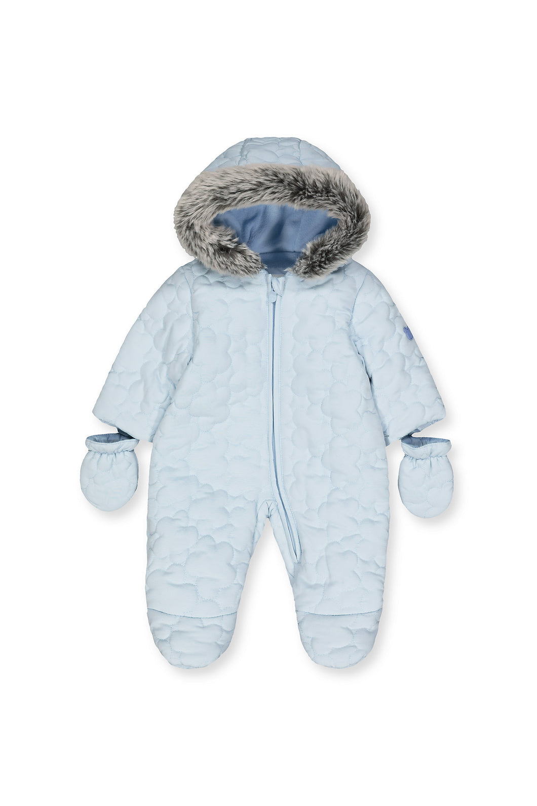 Mothercare My First Blue Cloud Quilted Snowsuit