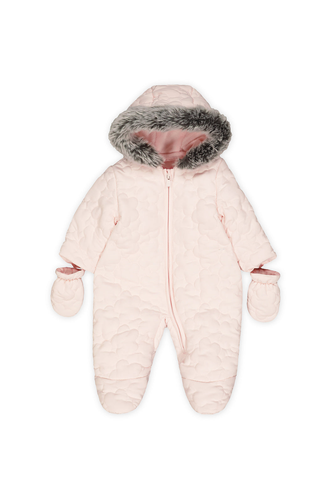 Mothercare My First Pink Quilted Snowsuit