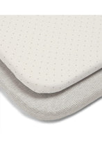 Load image into Gallery viewer, Mamas & Papas 2 Pack Lua Bedside Crib Sheets - Grey Star/Stripe