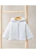 將圖片載入圖庫檢視器 Mamas & Papas Velour Hooded Jacket - White