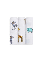 
                        
                          Load image into Gallery viewer, Aden Anais Cotton Muslin Washcloth Set 3 Pack Jungle Jam 3
                        
                      