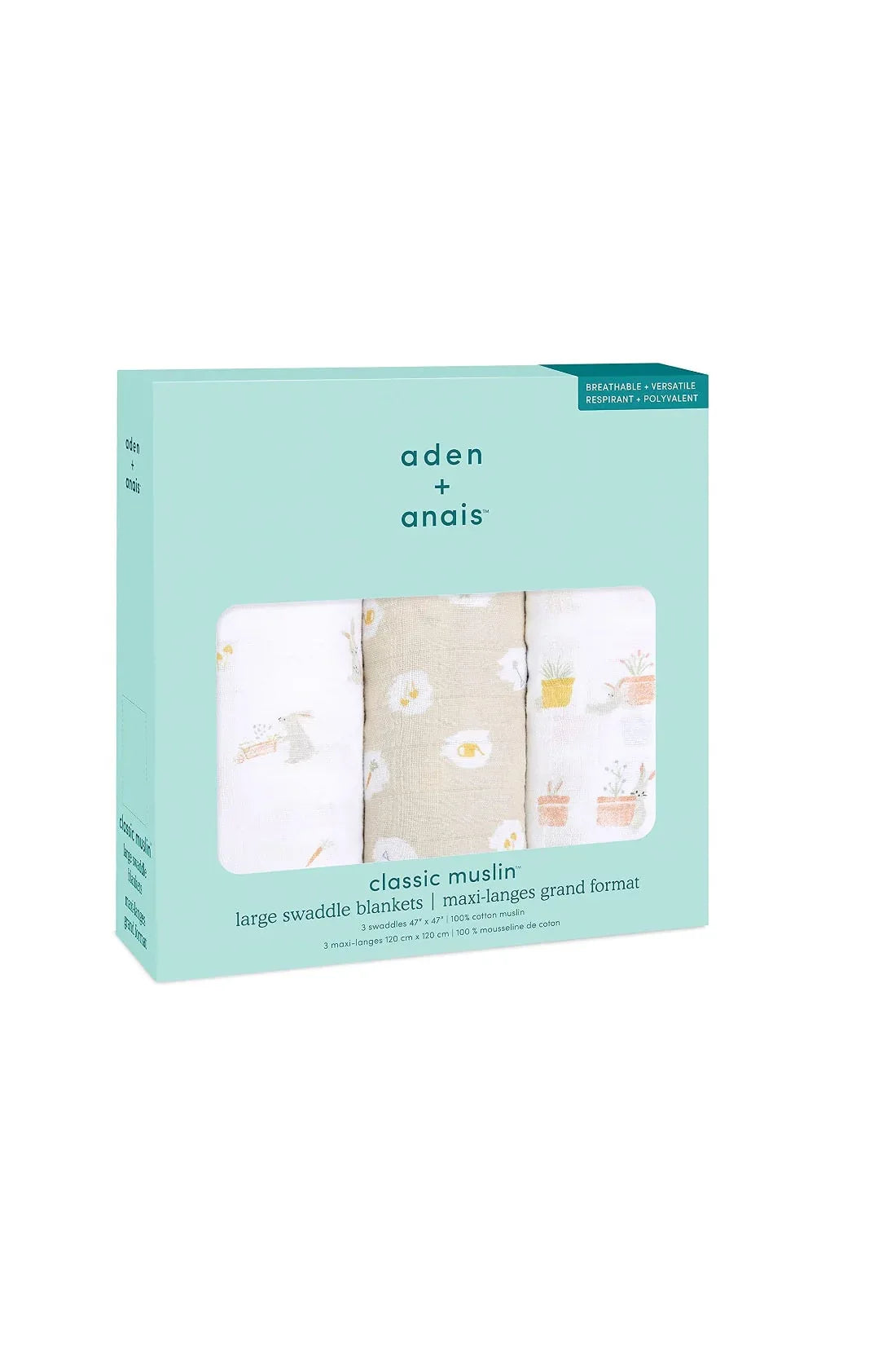 Buy Aden + Anais Classic Swaddles 3Pack Year Of Rabbit Online
