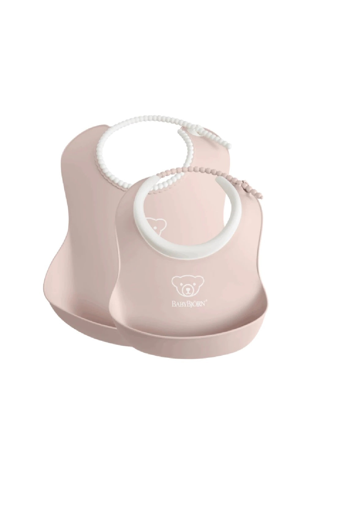 Buy BabyBjorn Feeding Bib Set, 2 Pack Powder Pink Online mothercare