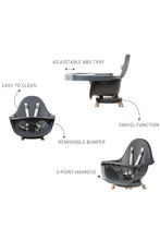 
                        
                          Load image into Gallery viewer, Childhome Evolu One.80?? High Chair Natural Anthractie with Bumper 5
                        
                      