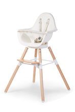 
                        
                          Load image into Gallery viewer, Childhome Evolu One.80?? High Chair Natural White with Bumper 1
                        
                      