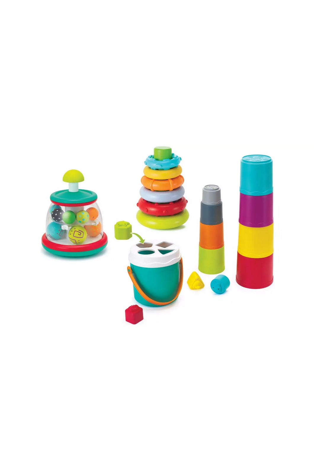 Infantino 3-in-1 Stack Sort And Spin Set