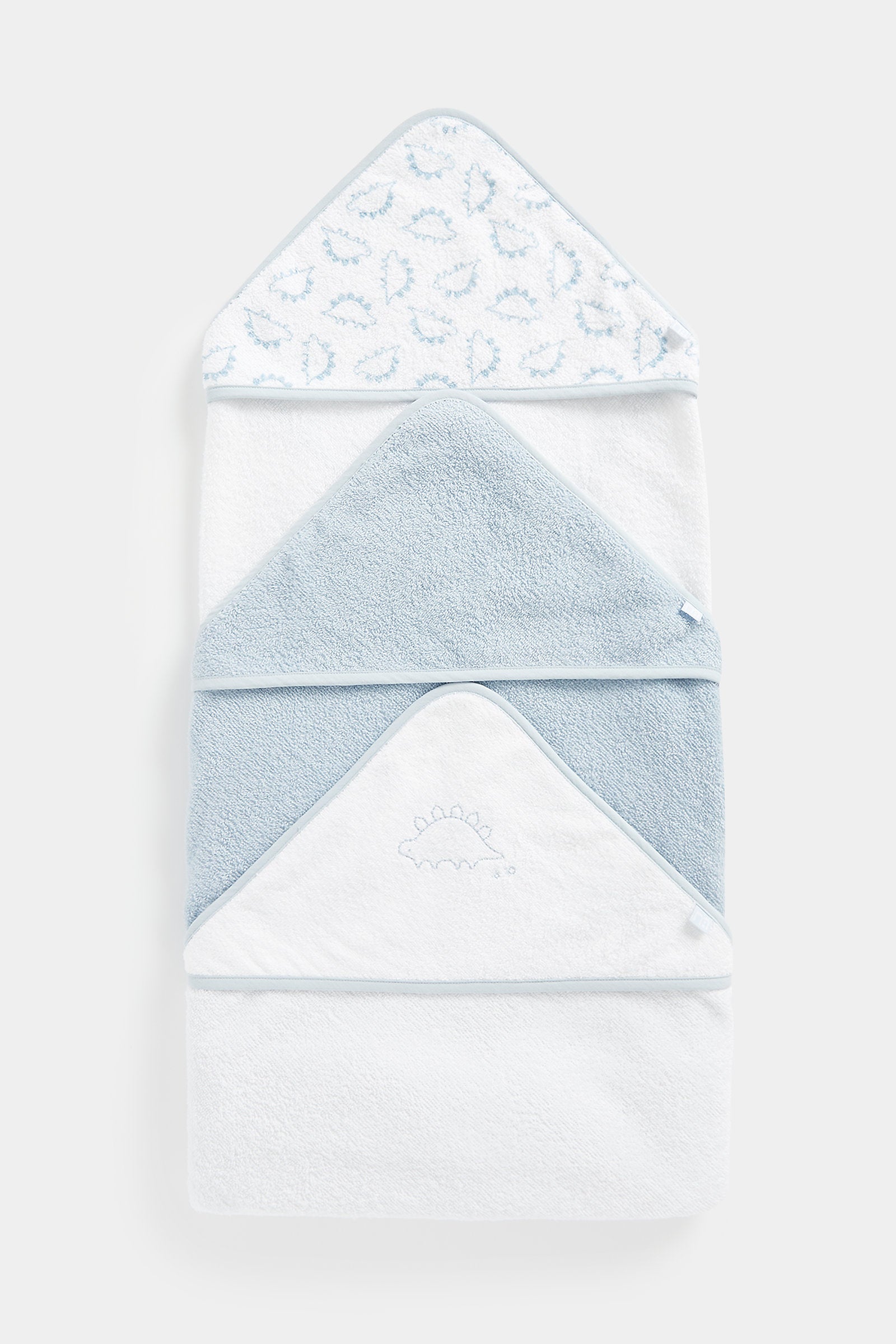 Buy Mothercare Dino Cuddle And Dry Hooded Towels 3 Pack Online